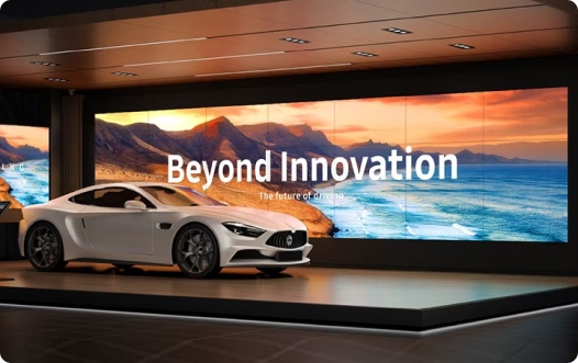 automotive showroom video wall digital display