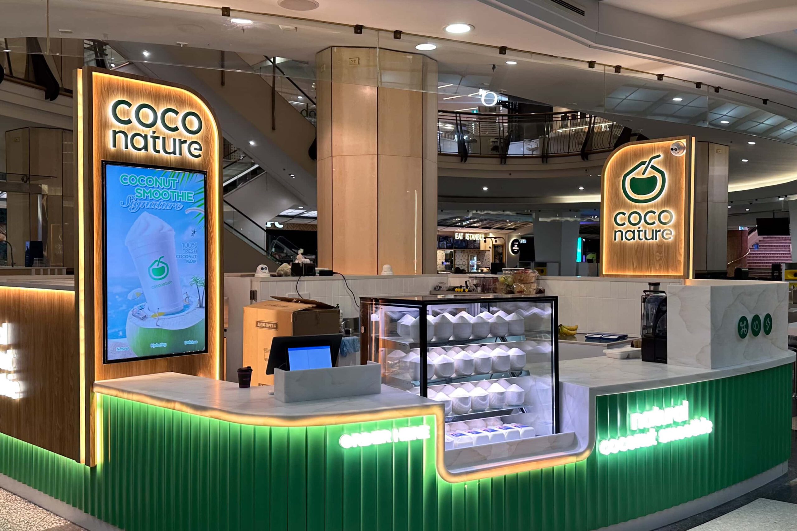 coco nature sydney cbd digital signage commercial display