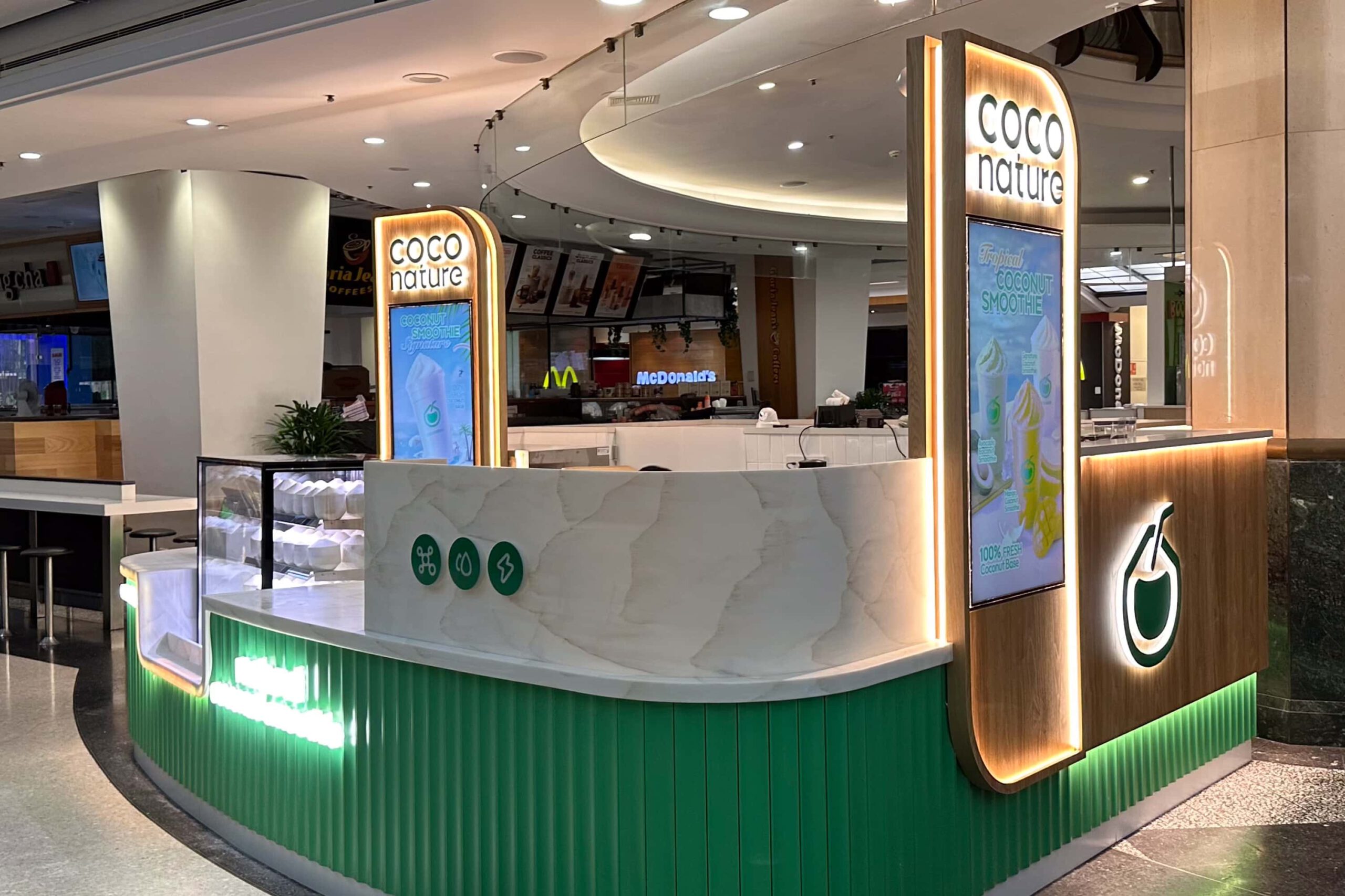 coco nature sydney cbd digital signage commercial display