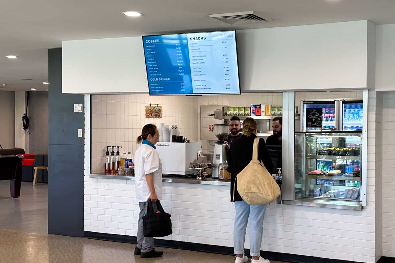 savs corner ryde tafe digital menu board