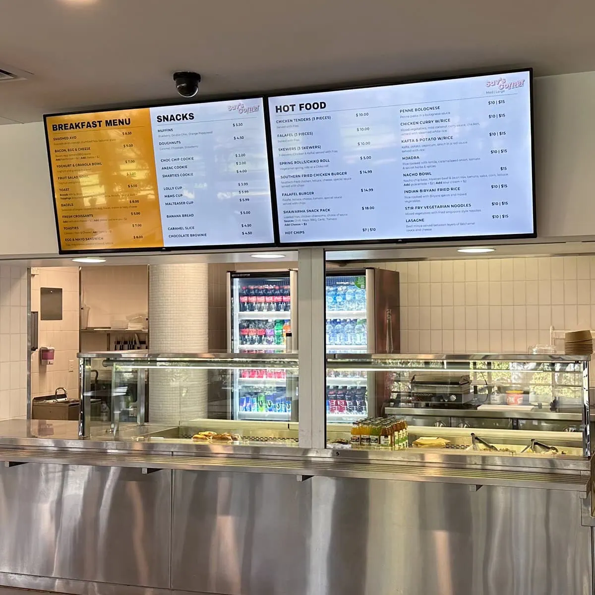 cafe digital signage digital menu board sydney display australia